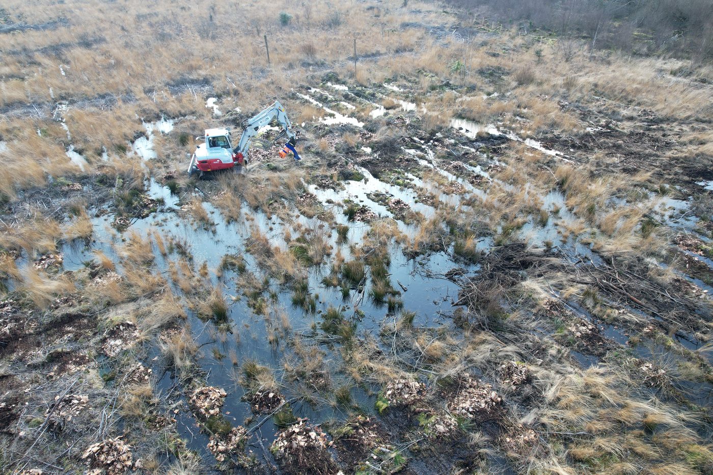 Drain blocking at Tal-y-Waen